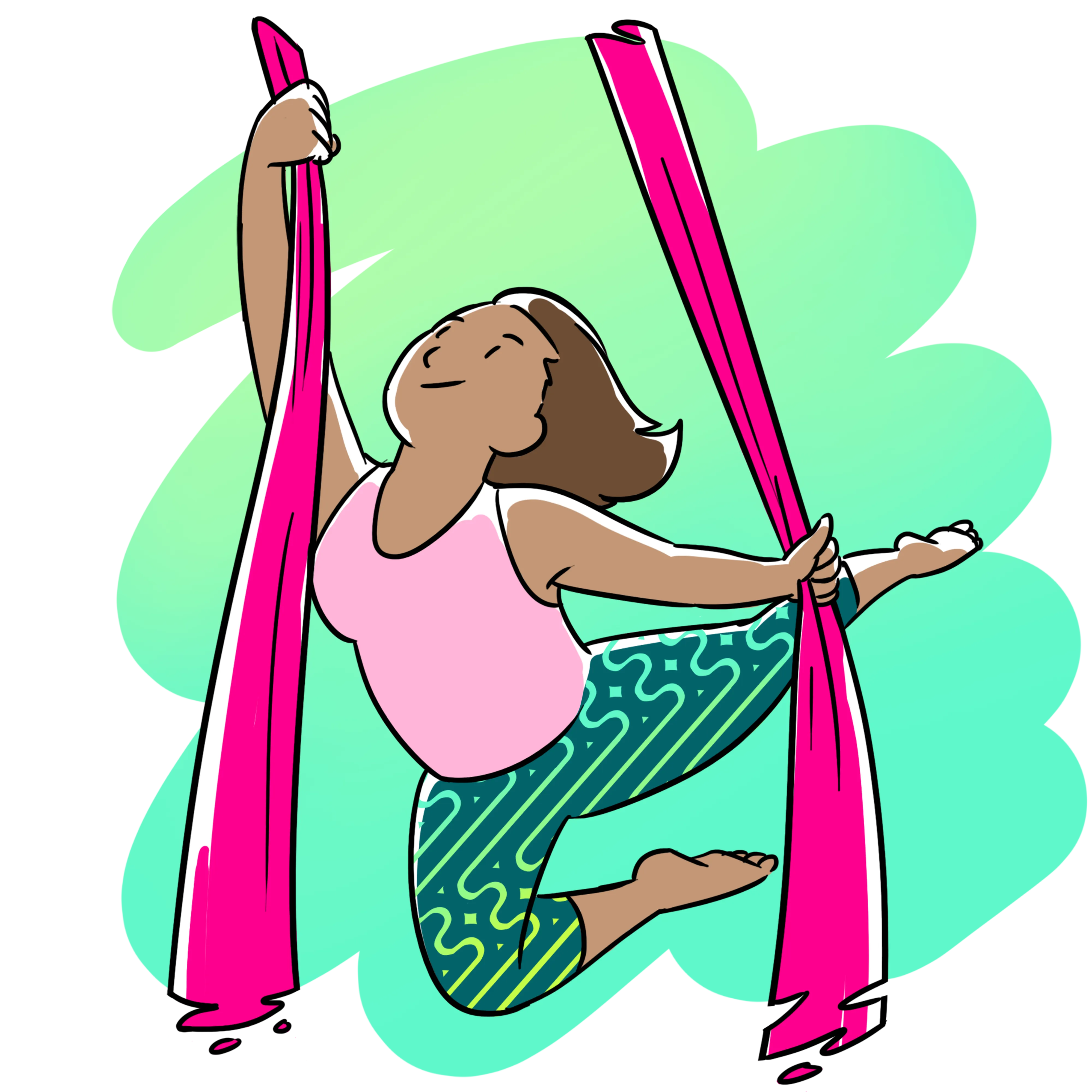 Aerial arts performer