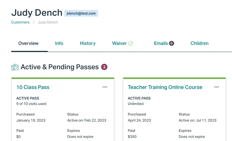 Punchpass client management