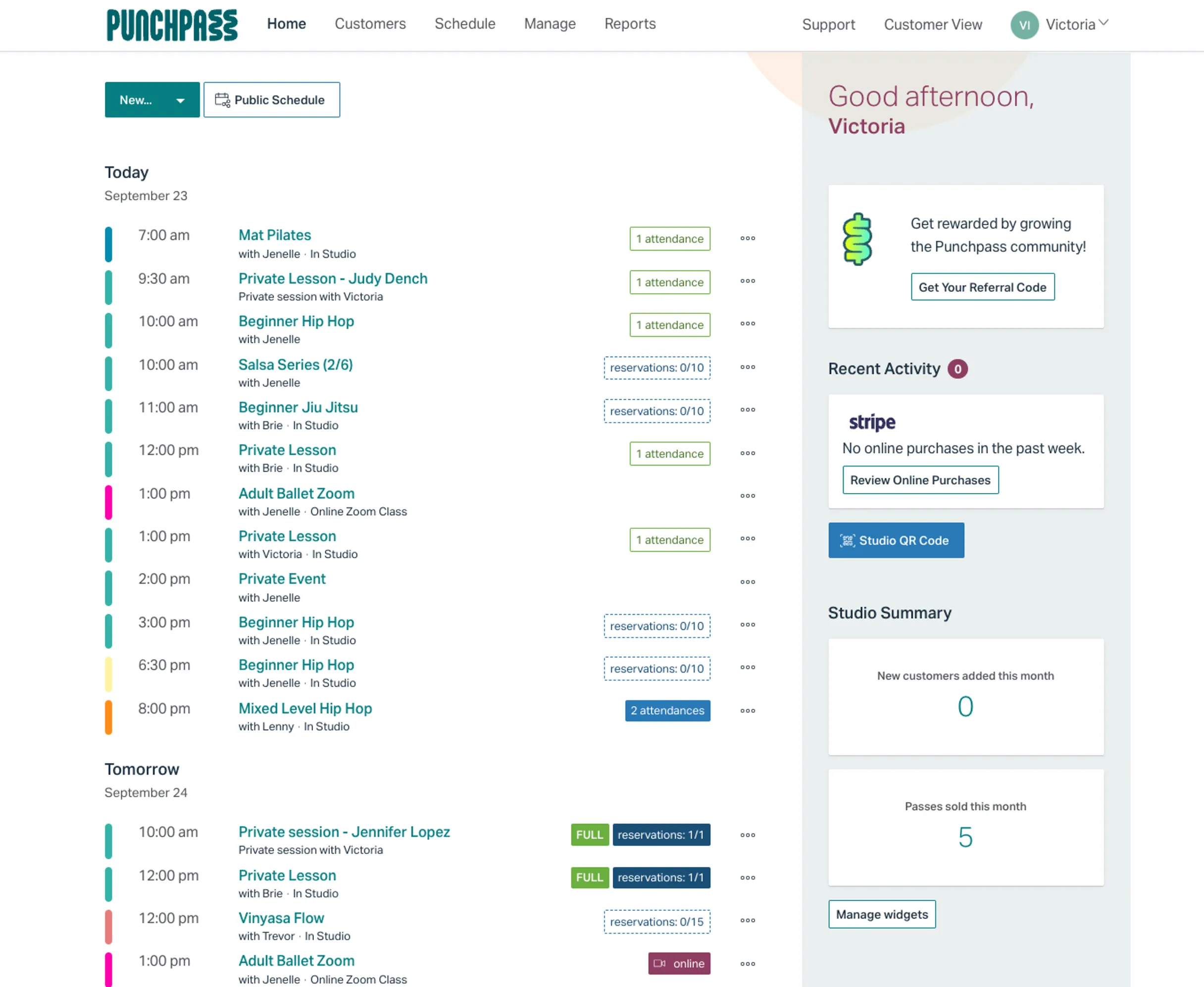 Punchpass administrative homepage