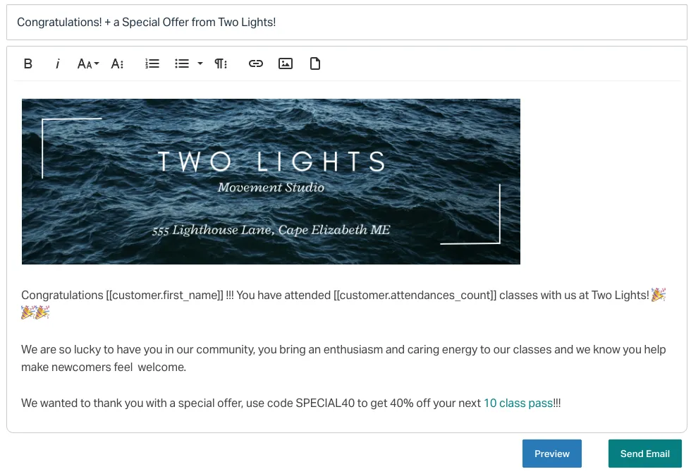 Punchpass marketing and communication tools