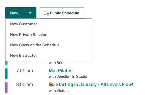 Easily manage your private sessions alongside your group classes