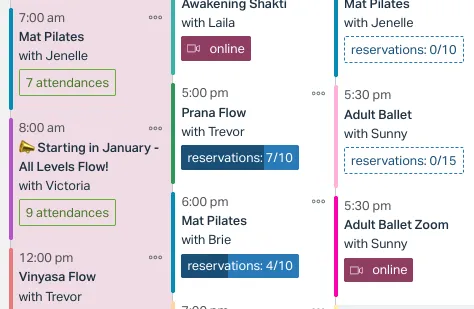 Attendance and capacity insights